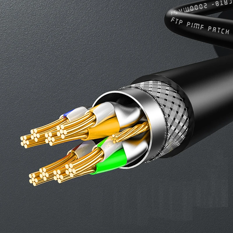 ジャンパー線,イーサネットケーブル,26awg,純銅,rj45ネットワークバンド,PCコンピューターLANコード,40gbps