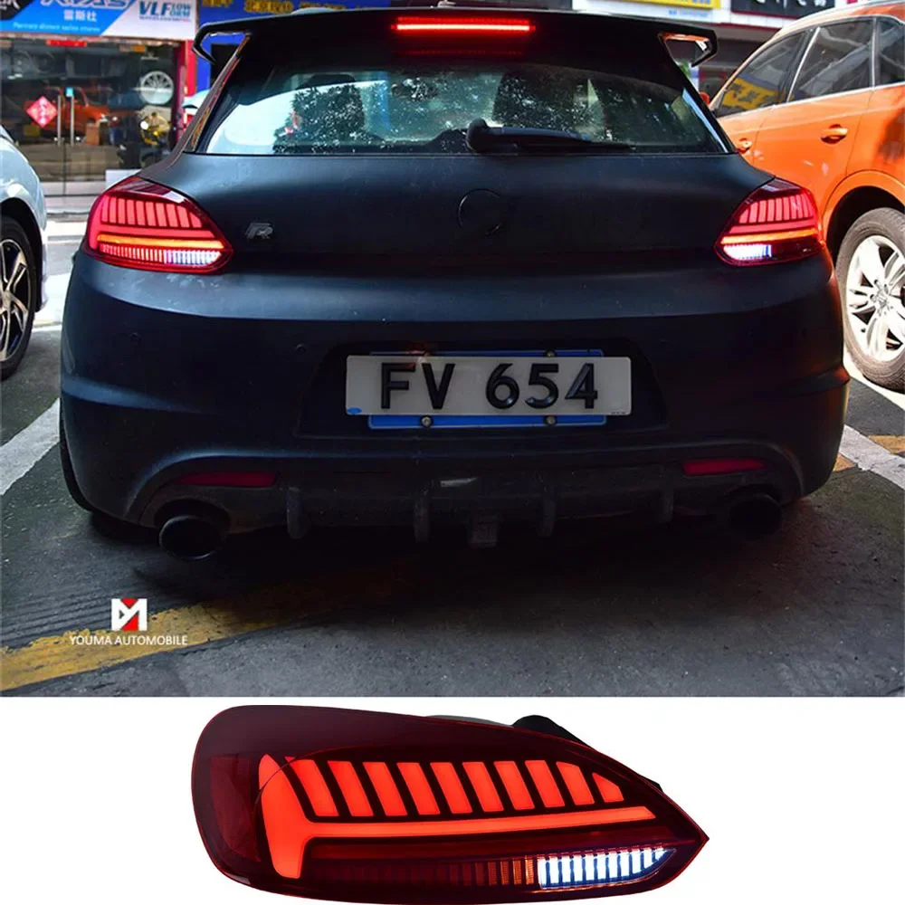 

For Volkswagen Scirocco Tail Light 2009-2014 Retrofit Q7 Model Dynamic Running LED Running Water Turn Tail Light Assembly