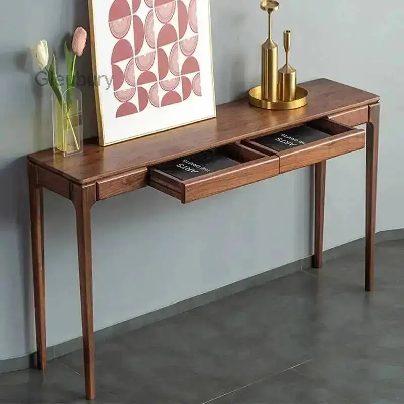 Tischkonsole Modern Klassisch Nordisch Minimalistisch Organizer Konsolentisch mit Schubladen Aufbewahrung Wohnzimmermöbel