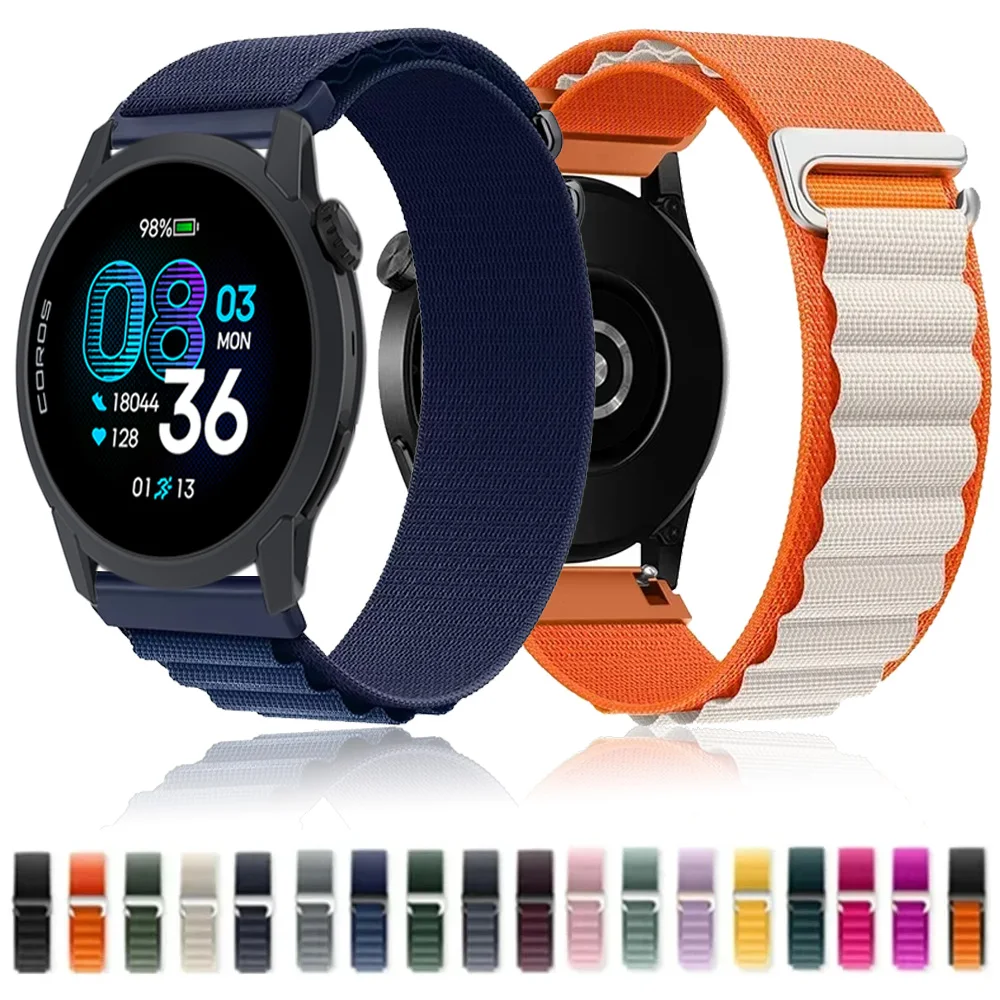 20mm 22mm Alpine Nylonarmband für COROS APEX 4 42mm/2 Pro/PACE Pro/4/3 Sportarmband für Suunto Vertical 2/Run/Race 2 S/Ocean