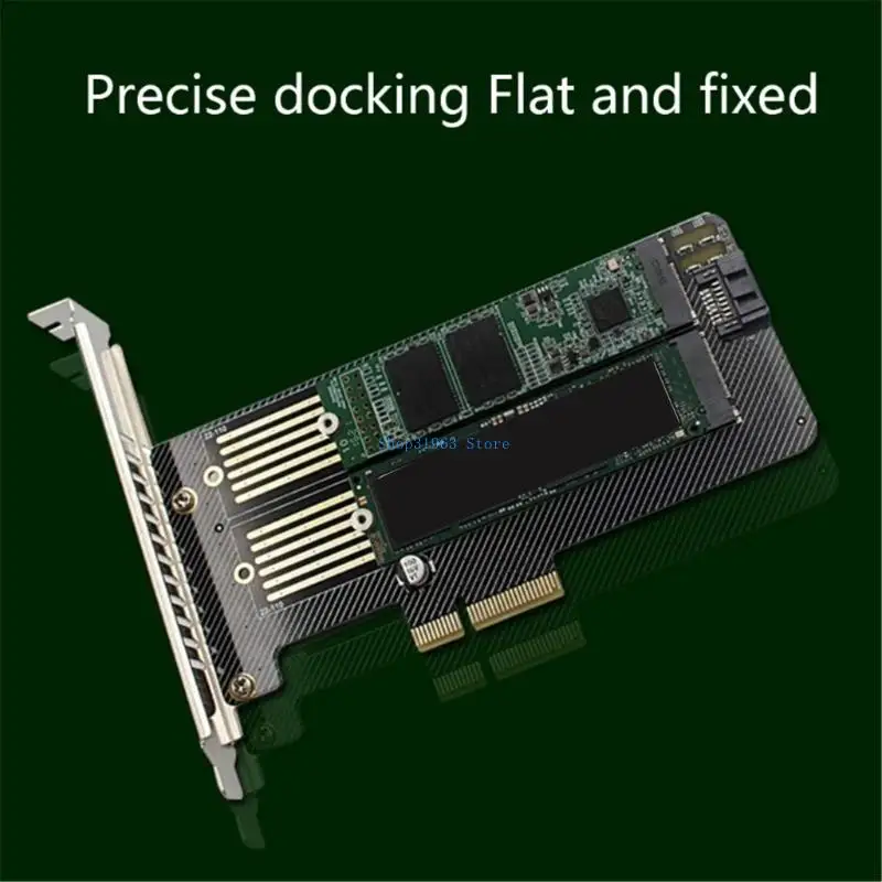 

L4MA M.2 NVME Accelerator Card Double SSDs To PCIE Adapter Card Supports M+B SSDs To PCIE Converters NVME Adapter Card