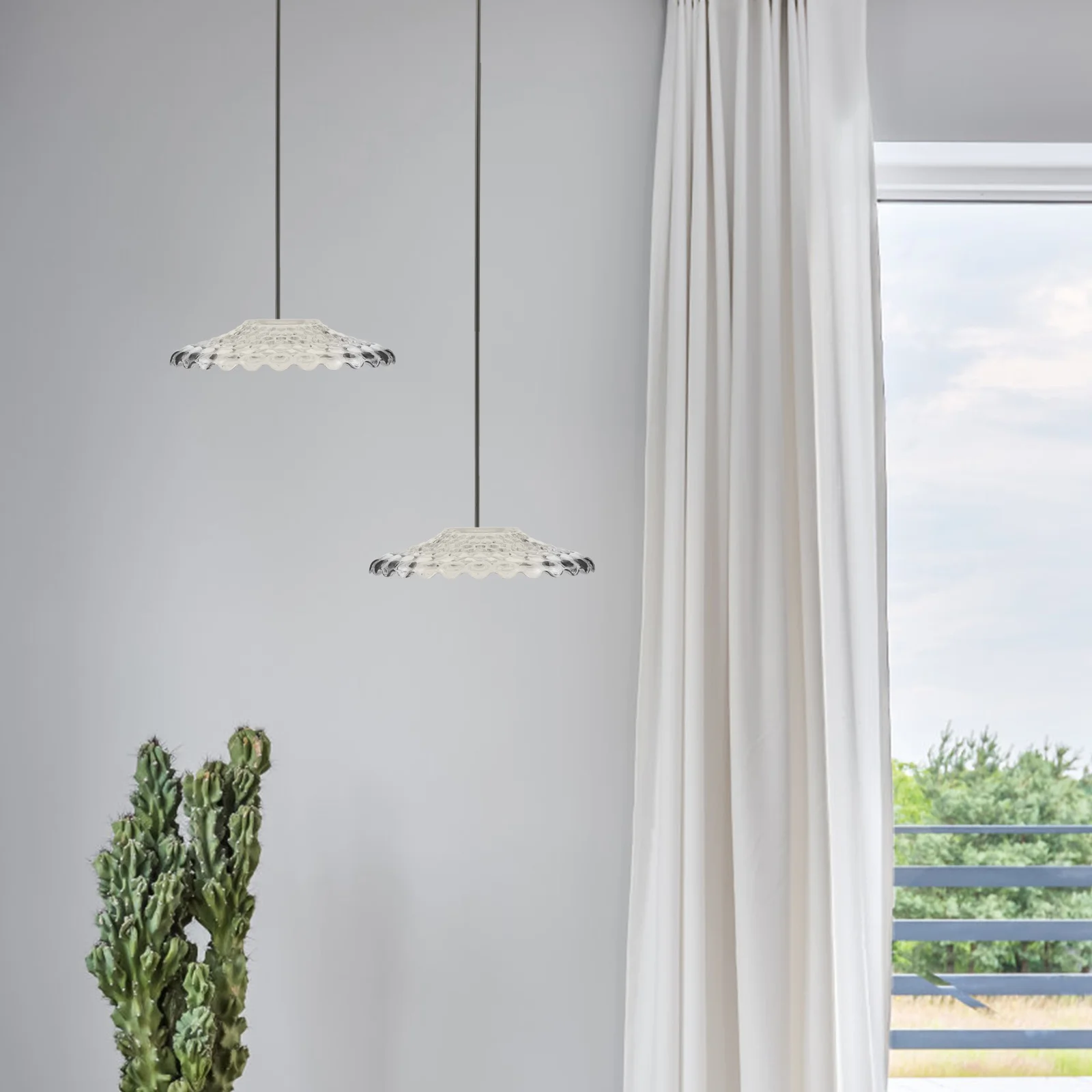 

Purple Glass Lamp Shade: Vintage Flat Round Pendant Light Cover for Living Room Table Floor Hanging Fixture - Decorative