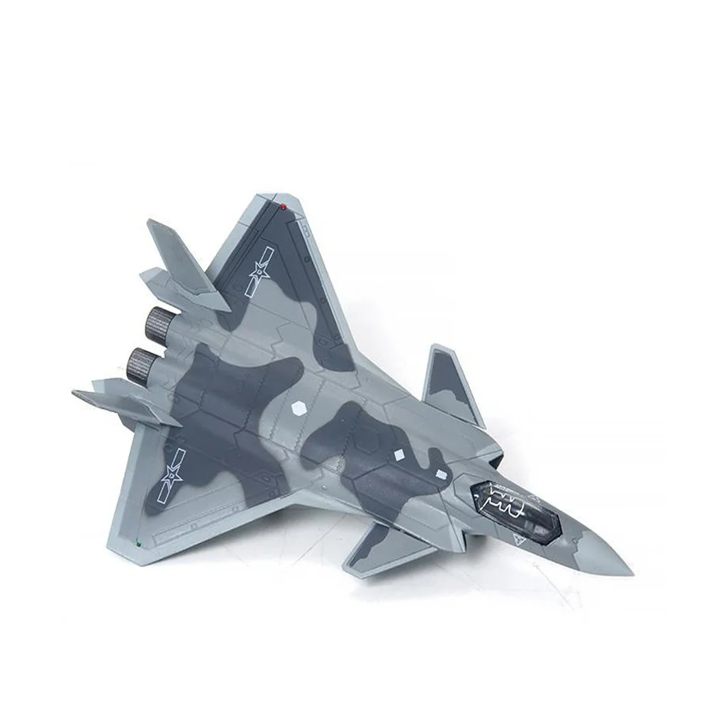 1 مجموعة 1:144 مقياس J-20 نموذج طائرة سبيكة محاكاة مقاتلة عسكرية مع حامل المقتنيات الانتهاء من الحلي هدايا الاطفال