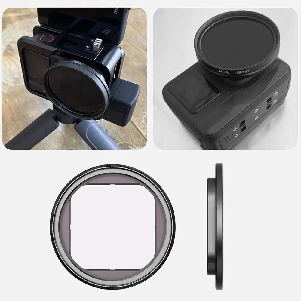 Soporte de filtro de lente para Insta360 Ace Pro, adaptador de filtro de 49mm para Insta360 Ace Pro, accesorios de cámara deportiva