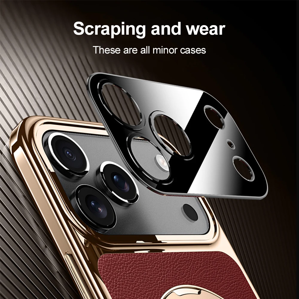 Magnetic Phone Case For Apple iPhone 17 Air 16 15 14 13 12 Pro Max Plus Built‑in Ring Kickstand Full Lens Protector Shell Cover view 5
