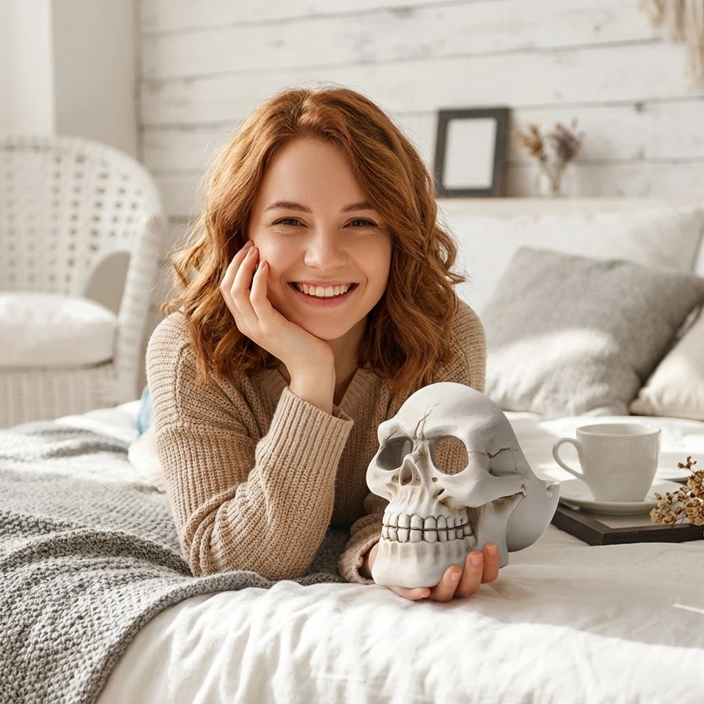 1pc Skull Ash-tray Resin Hollow Skeleton Gothic Desktop Decor for Halloween Home Office Storage Stand Durable Ornament