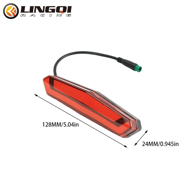 LINGQI RACING Scooter luz trasera luces de advertencia rojas luz trasera lámpara de seguridad para bicicleta eléctrica Original 79Bike Dirt Bike