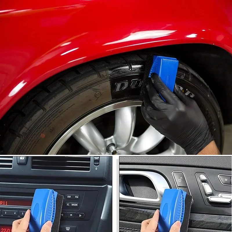 Car Wheel Polishing Waxing Sponge Brush Car Tires Waxing Polishing Cleaning Wipe Washing Pads Tyre Auto Cleaning Accessories