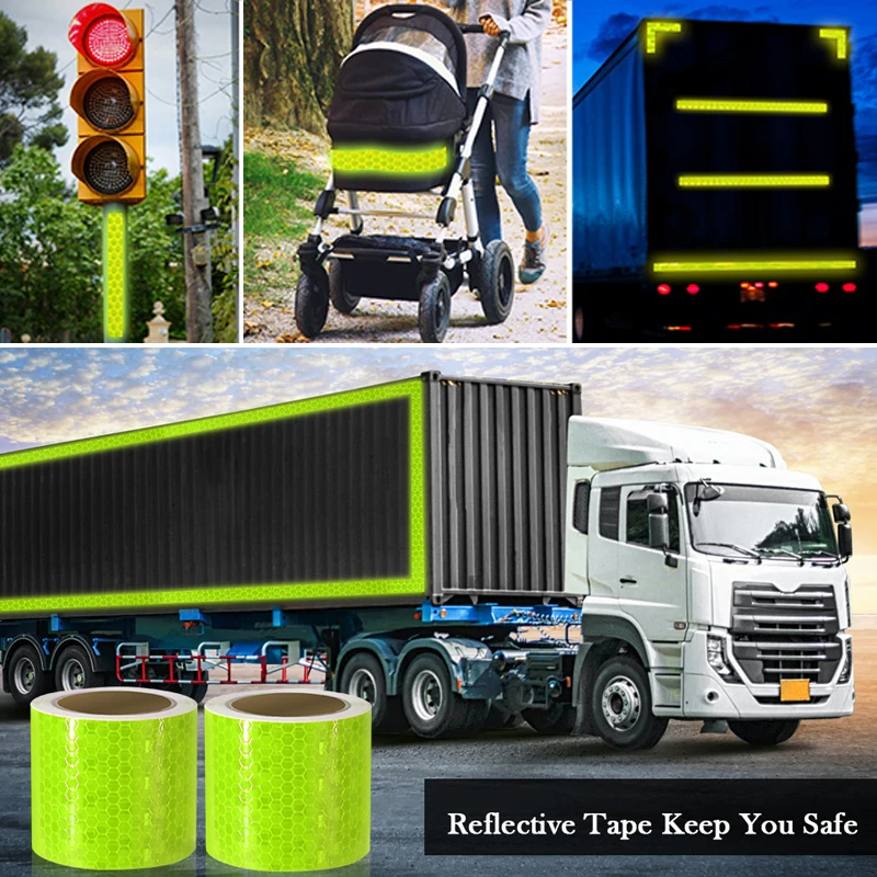 High Visibility Reflective Tape Reflector Stickers Materials For Vehicle Truck Car Trailer Safety