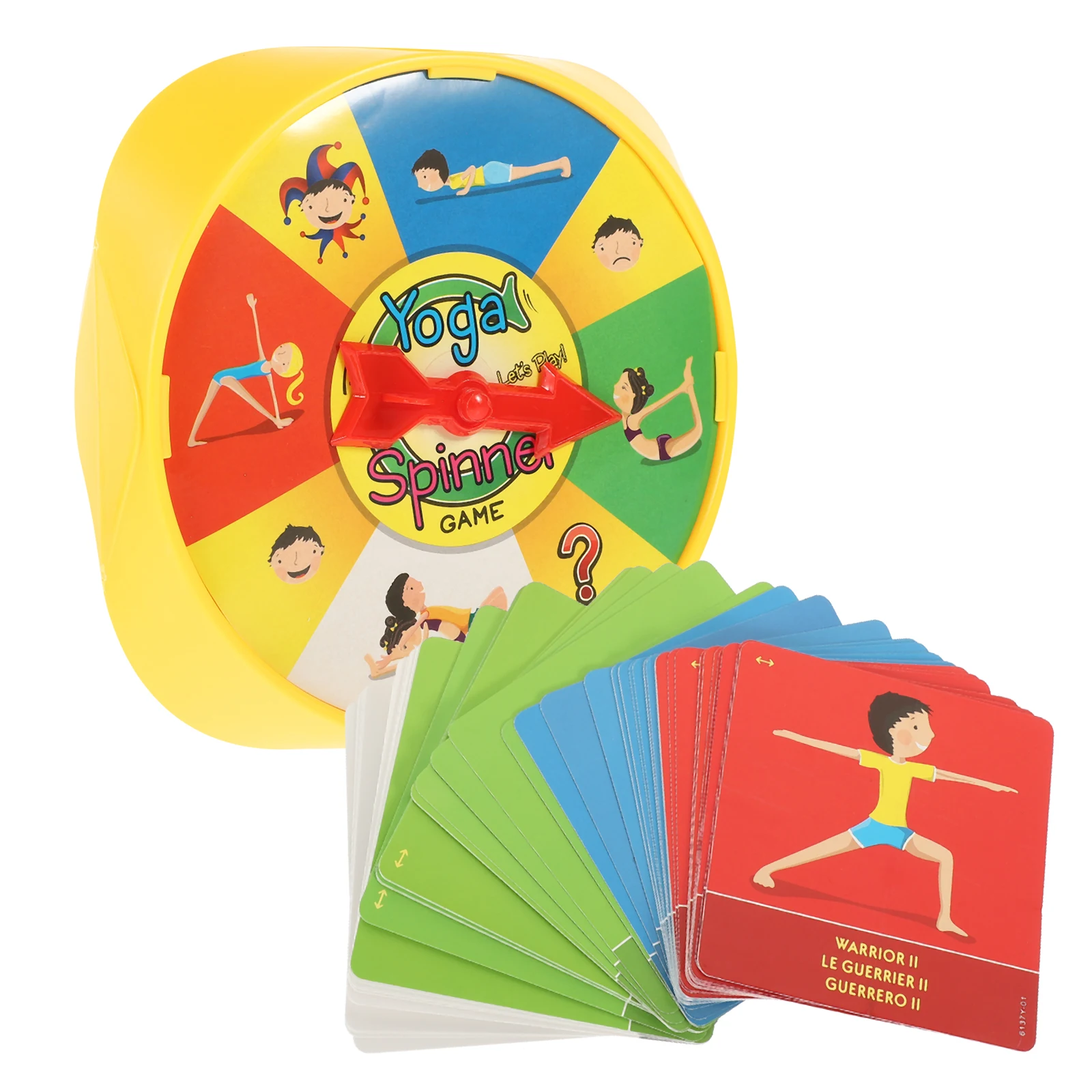 

1 set 1SET Yoga Interactive Game Kids Educational Toy Family Learning Games Cartoon Yoga Pose Kit Fun Turnable Plate Toy