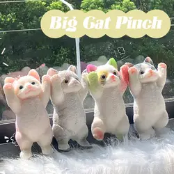 Cat Squeeze Toys TPR Big Cat Three-dimensional Pinch Toys Super Cute Stress Relieving Toy Doll Relaxing Toy Big Cat Pinch Toys