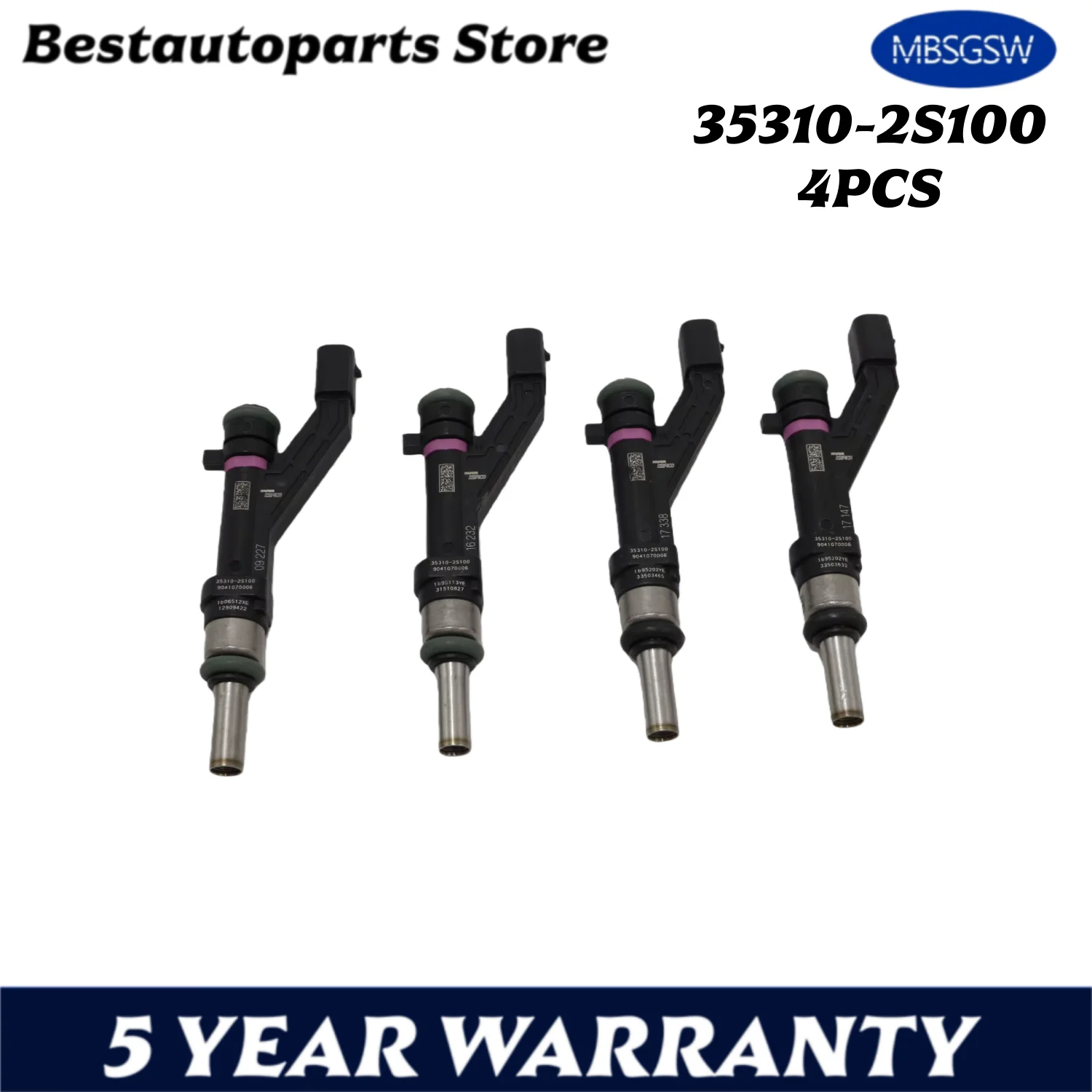 4PCS For Hyundai Kia Sonata Sorento fuel injecto OEM 35310-2S100 Korea car products Parts OEM 353102S100 Fuel Injector Nozzles