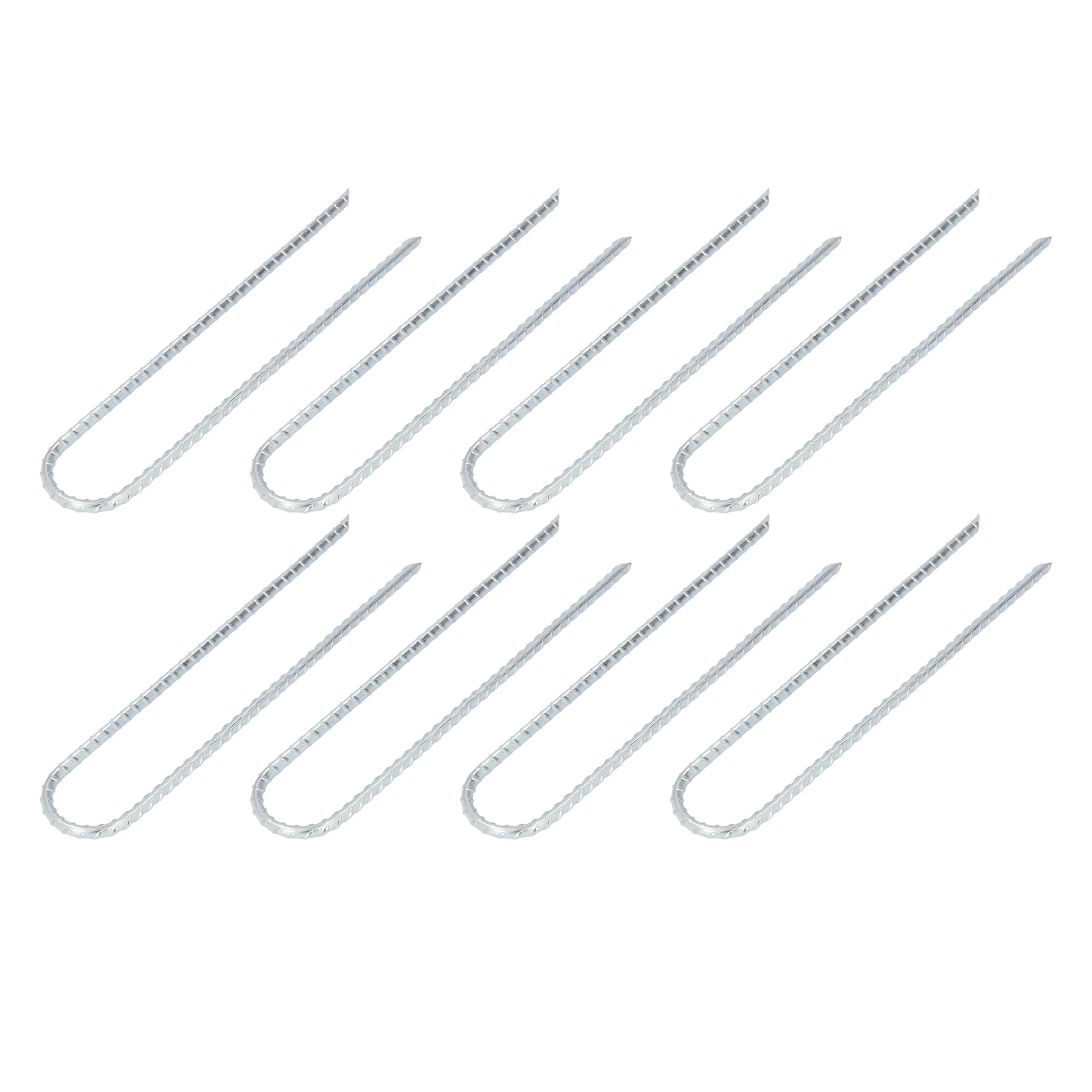 

30Pcs 12in U Shaped Stake Alloy Steel Metal Trampoline Hook Threaded Ground Anchor for Securing Tents Tarpaulins