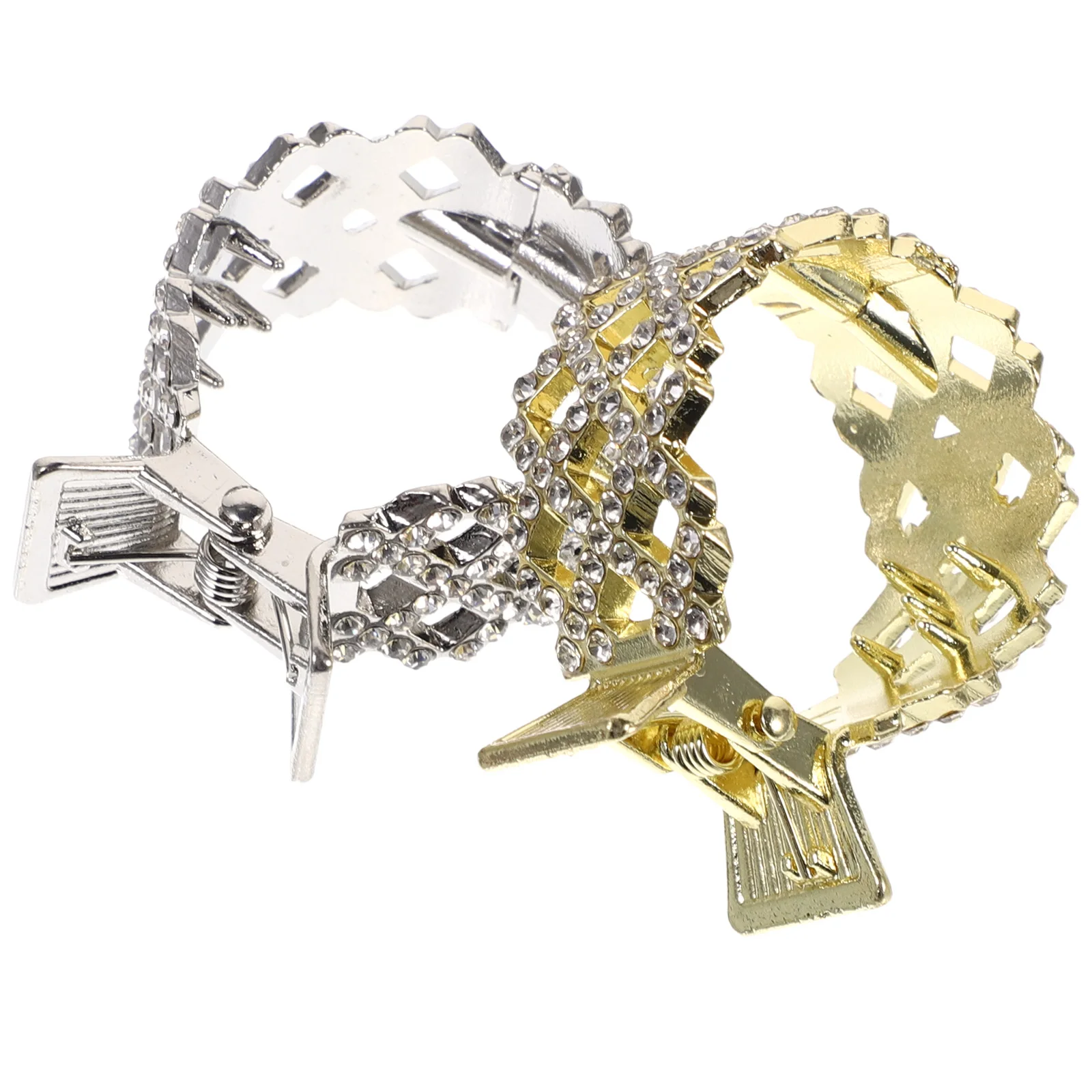 

2 Pcs Hairpin Styling Accessories Clip Claws for Women Small Clips Rhinestone Metal