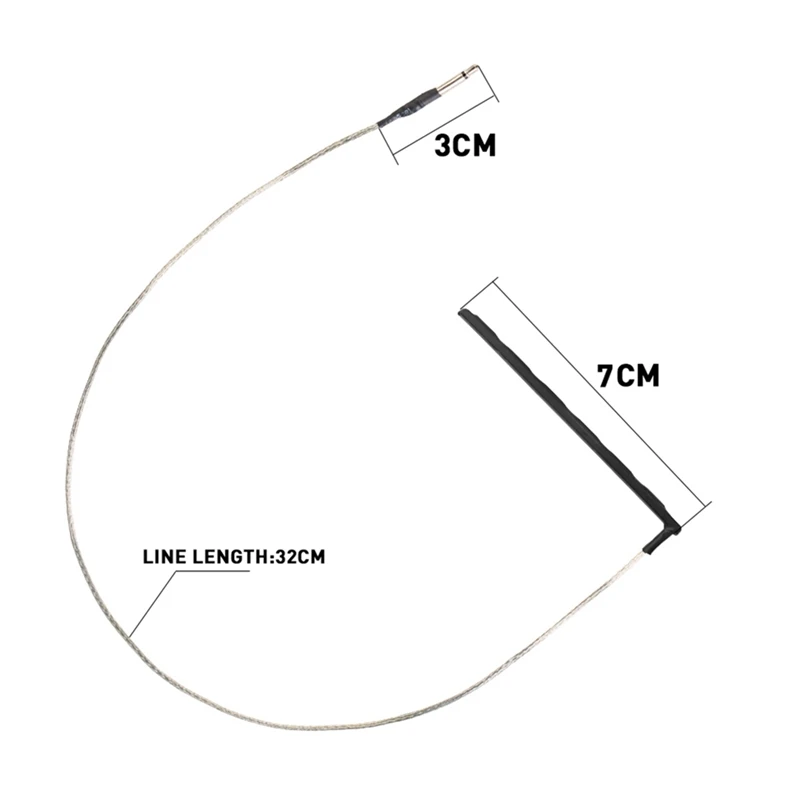 Barra piezoeléctrica para pastilla de guitarra, accesorio pasivo para debajo del sillín, Folk para guitarra clásica, 5 piezas