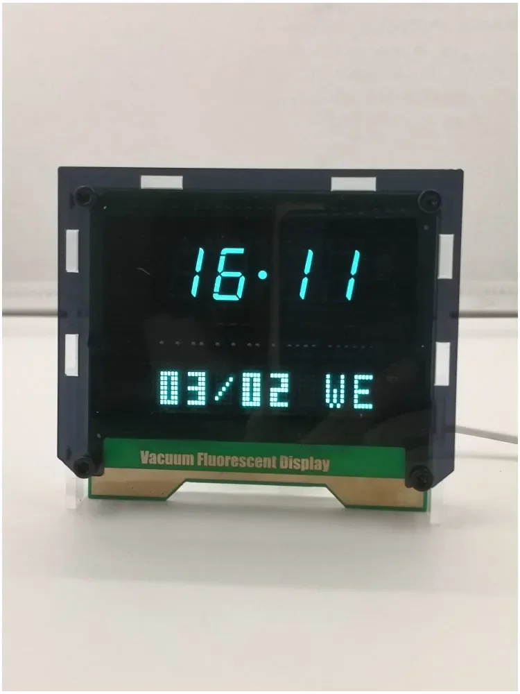 VFD-Fluoreszenz-Display, WIFI-Uhr, Dual-Display, große Ziffern + Zeichen, Online-Timing-Helligkeitseinstellung