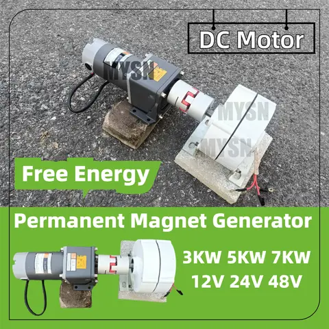 48V 24V 5KW Home Power Generator 7KW Permanent Magnet Generator Outdoor Camping Party Events Travel RV 3KW Dynamo With MPPT 2KW
