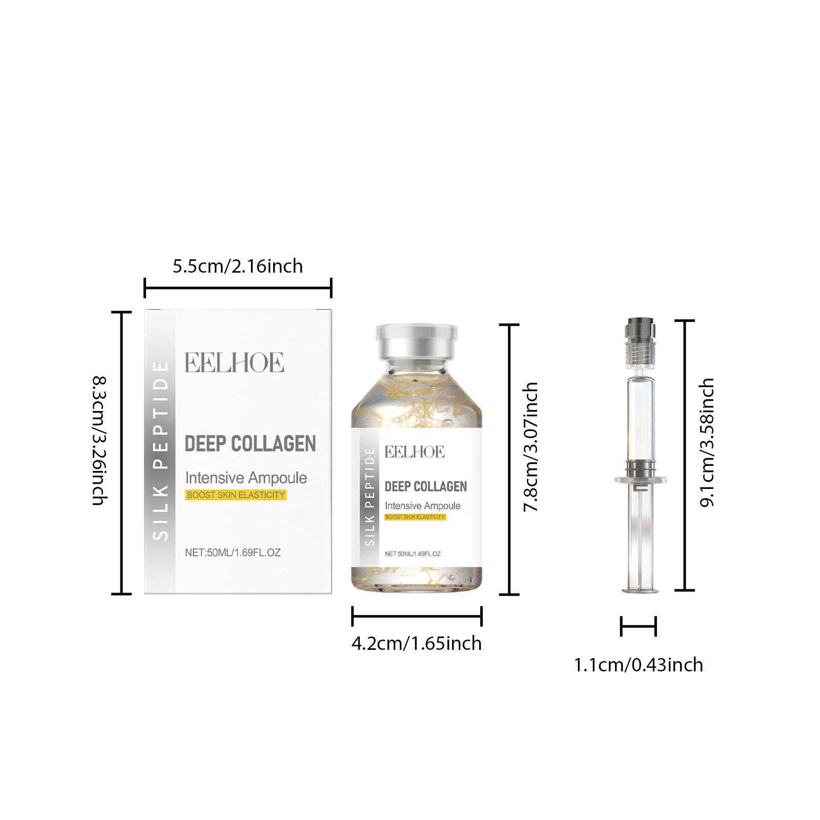 

Elastic Ampoule Facial Serum Hydrating Moisturizing Face Essence Lightweight Skin Care Daily Nourishing Formula