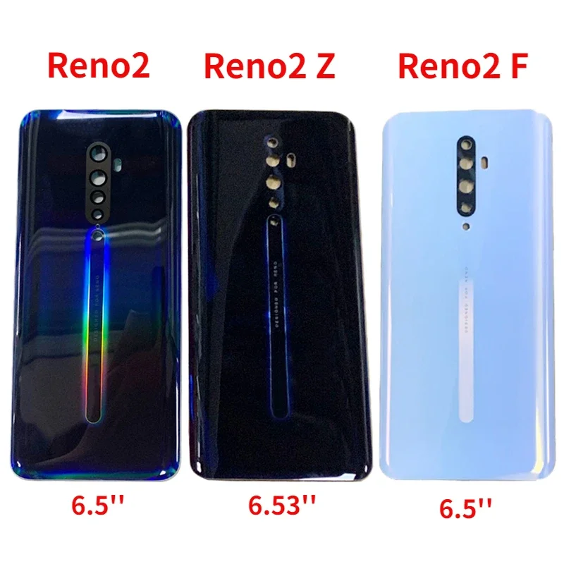 Back Glass For OPPO Reno 2 Reno2 Z F Back Battery Cove Rear Door Housing Back Case  Replacement Part