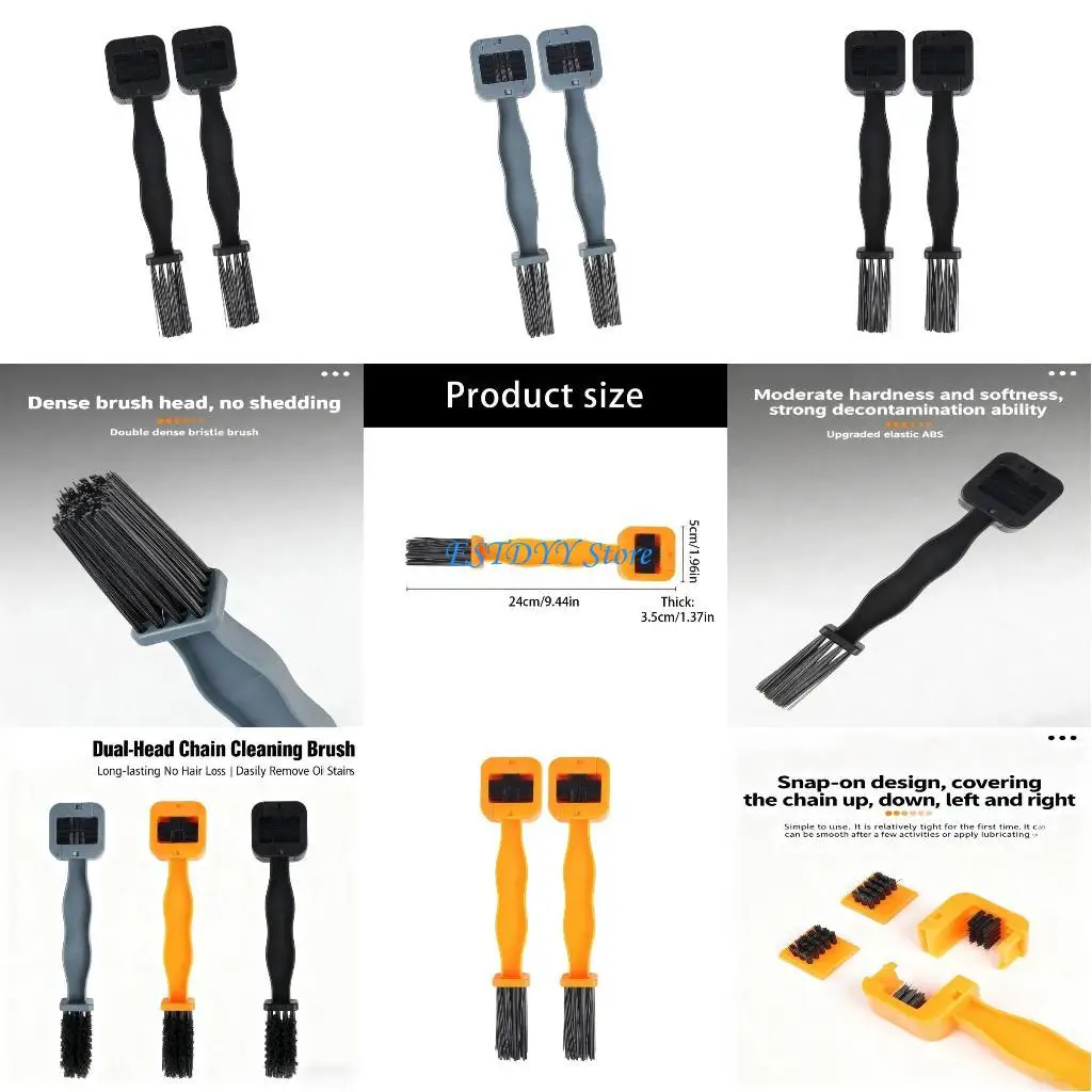 

G6DE Compacts Ergonomic Chain Brush for Motorcycle and Bicycles Chain Cleaning Strong Bristles Effective Scouring Easy to Carry