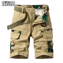 Men's Cargo Cotton Camouflage Shorts With Big Pockets For Summer Beach Jogger Causal Wear Male Clothes [Belt Not Included]