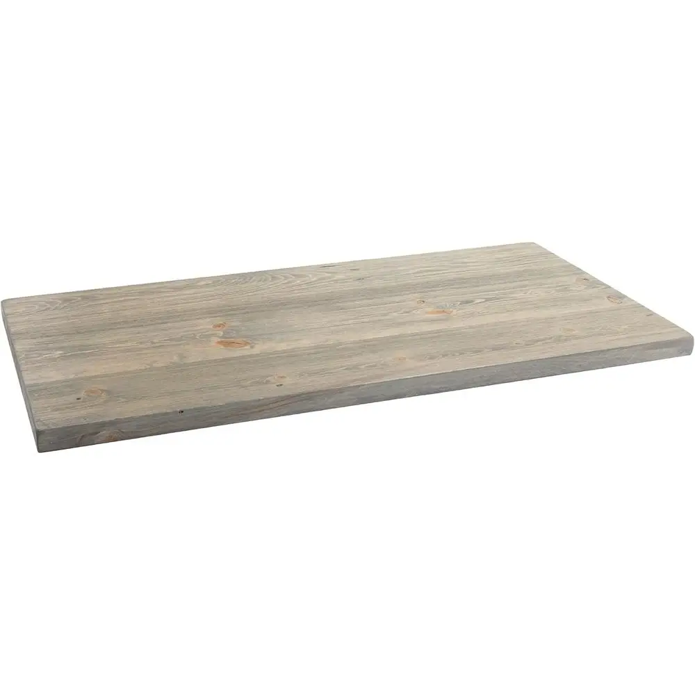

18x36in Reclaimed Ponderosa Pine Coffee Table Top, Riverstone Grey Finish