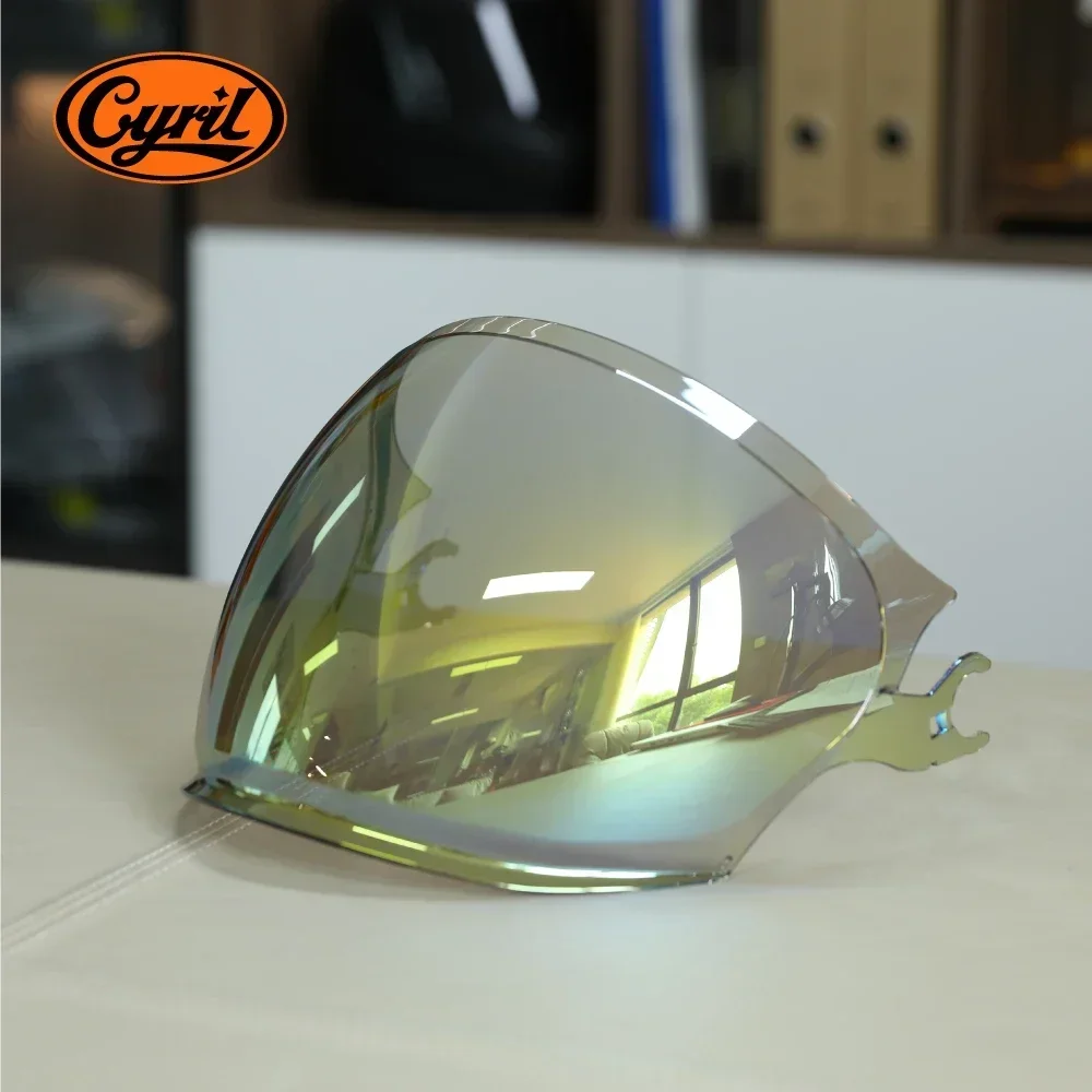 Lente colorida para casco CYRIL TRIANGLE OP12A, gafas para casco de carreras de motocicleta, visera para casco