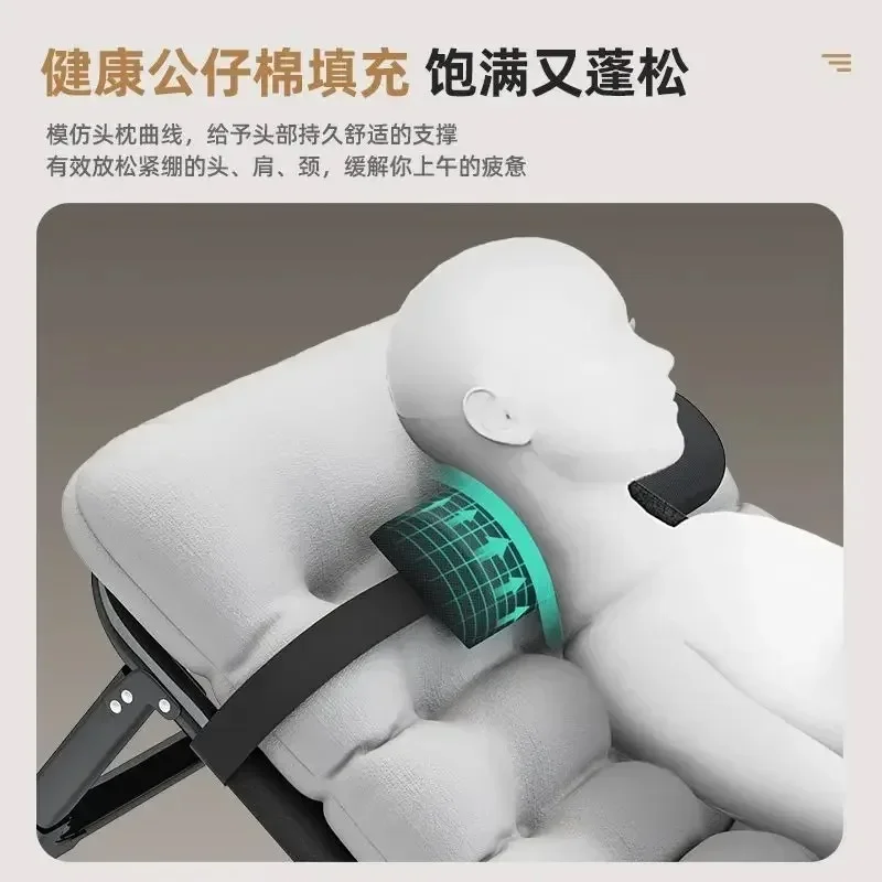 Hot Internet Celebrity Simple Light Luxury Light Folding Thickened New Dual-purpose Recliner Office Lunch Break Widened Lazy Bed