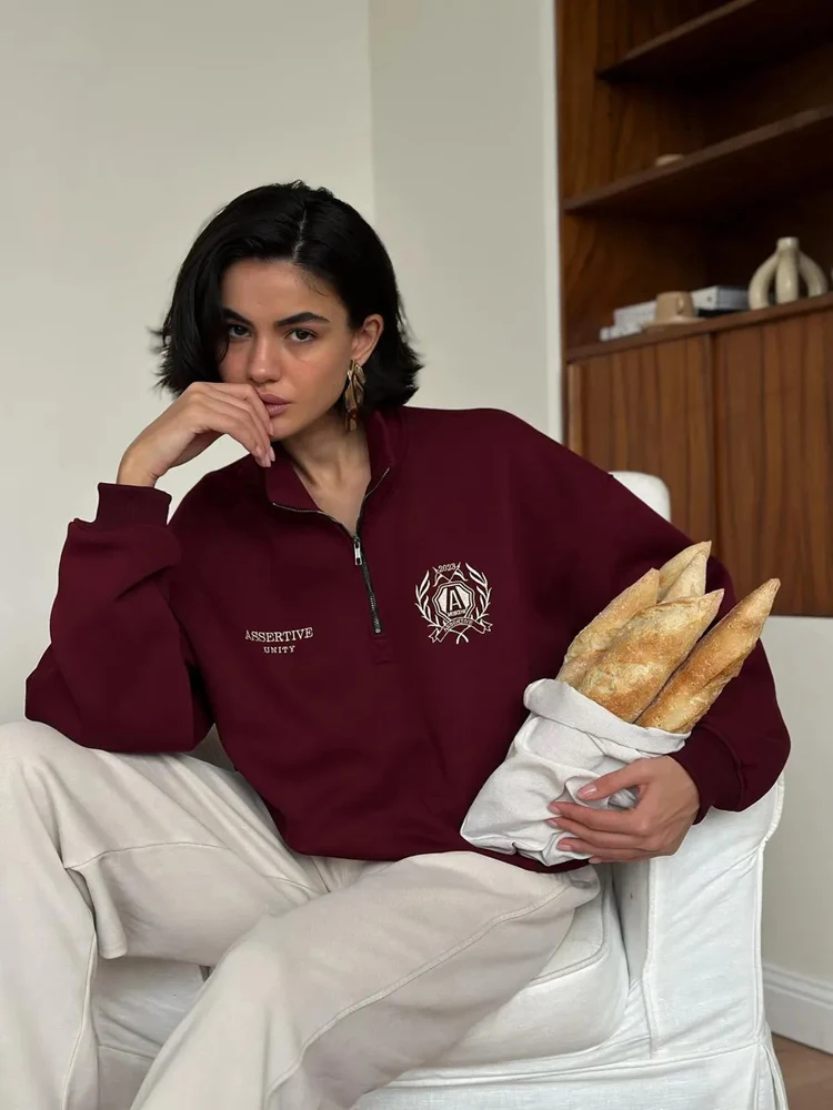 

Новый осенне-зимний женский спортивный свитшот с длинными рукавами и буквенным принтом, винтажный женский свободный пуловер, топы Y2k, женская осенняя одежда