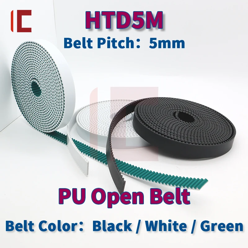 

PU HTD 5M Open Belt HTD5M Belts HTD 5M Synchronous Belt 15mm 20mm 25mm 30mm 5M Polyurethane Steel Belt For CNC HTD5M Timing Belt