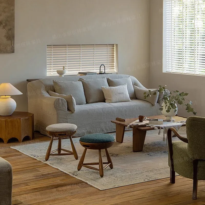 Medieval replica\ Medieval stool ebony wood small stool retro low stool multi-functional storage edge few