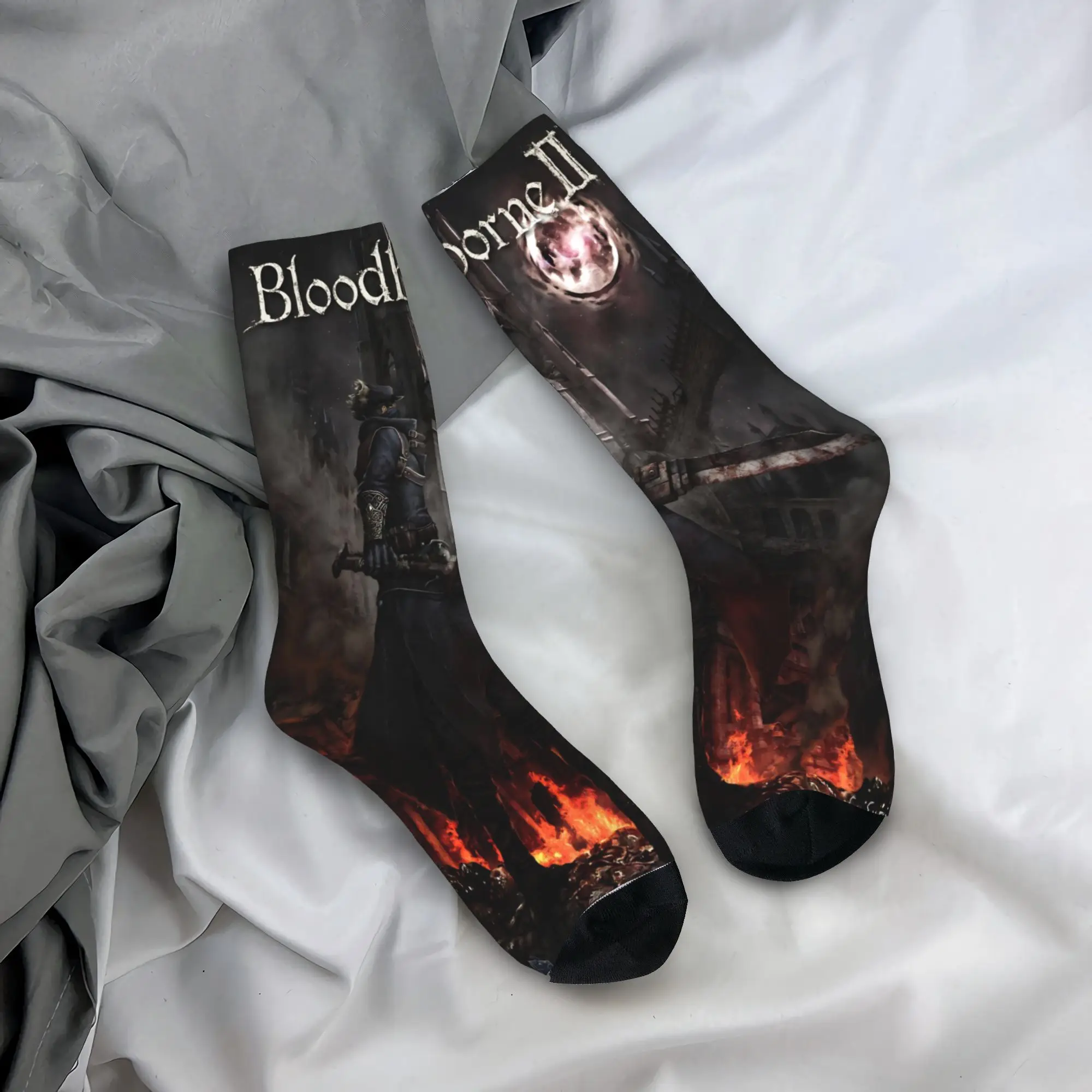 Bloodborne Dark Souls medias mujeres hombres calcetines medio suave Harajuku calcetines primavera al aire libre calcetines antibacterianos regalo de cumpleaños