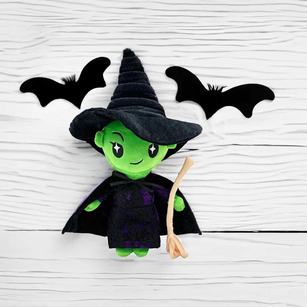 WICKED-Sorcière Magique en Peluche de Style Moyen, Robe Noire, Amusant, Dessin Animé, Beurre de Compagnon, Cadeau de Noël