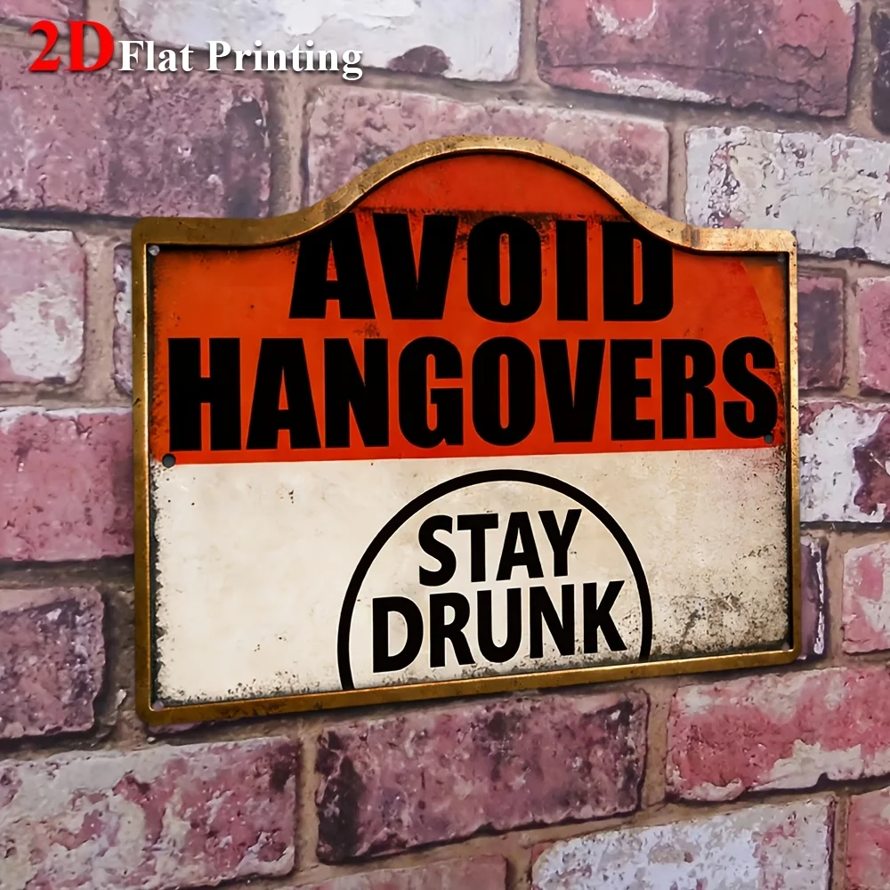 1pc, 2D Flat, Signs Metal Sheet Painting 