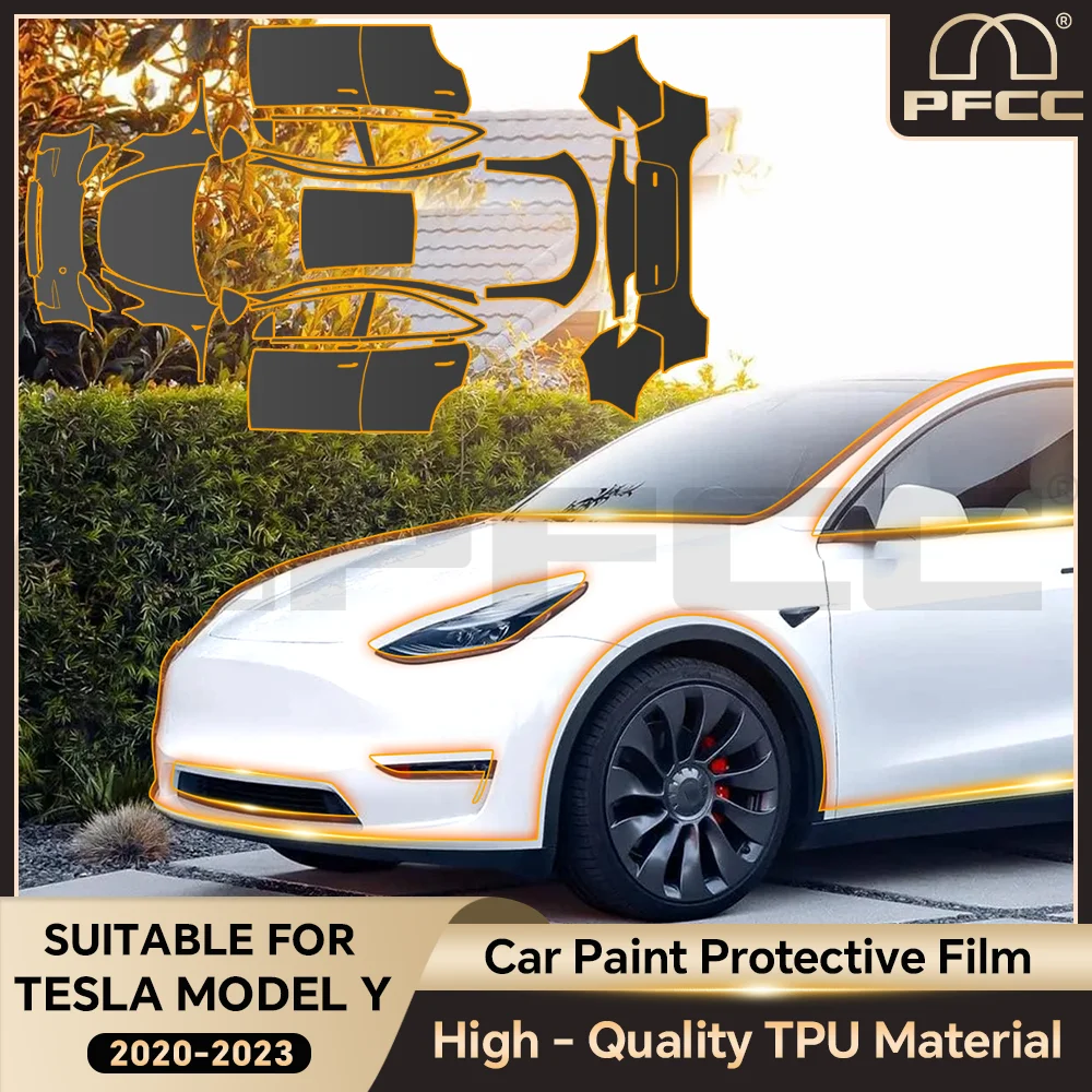

Pre-cut PPF Protection Film for Tesla Model Y 2020 2021 2022 2023 Paint Transparent Body Sticker Kit Accessories Anti-Scratch