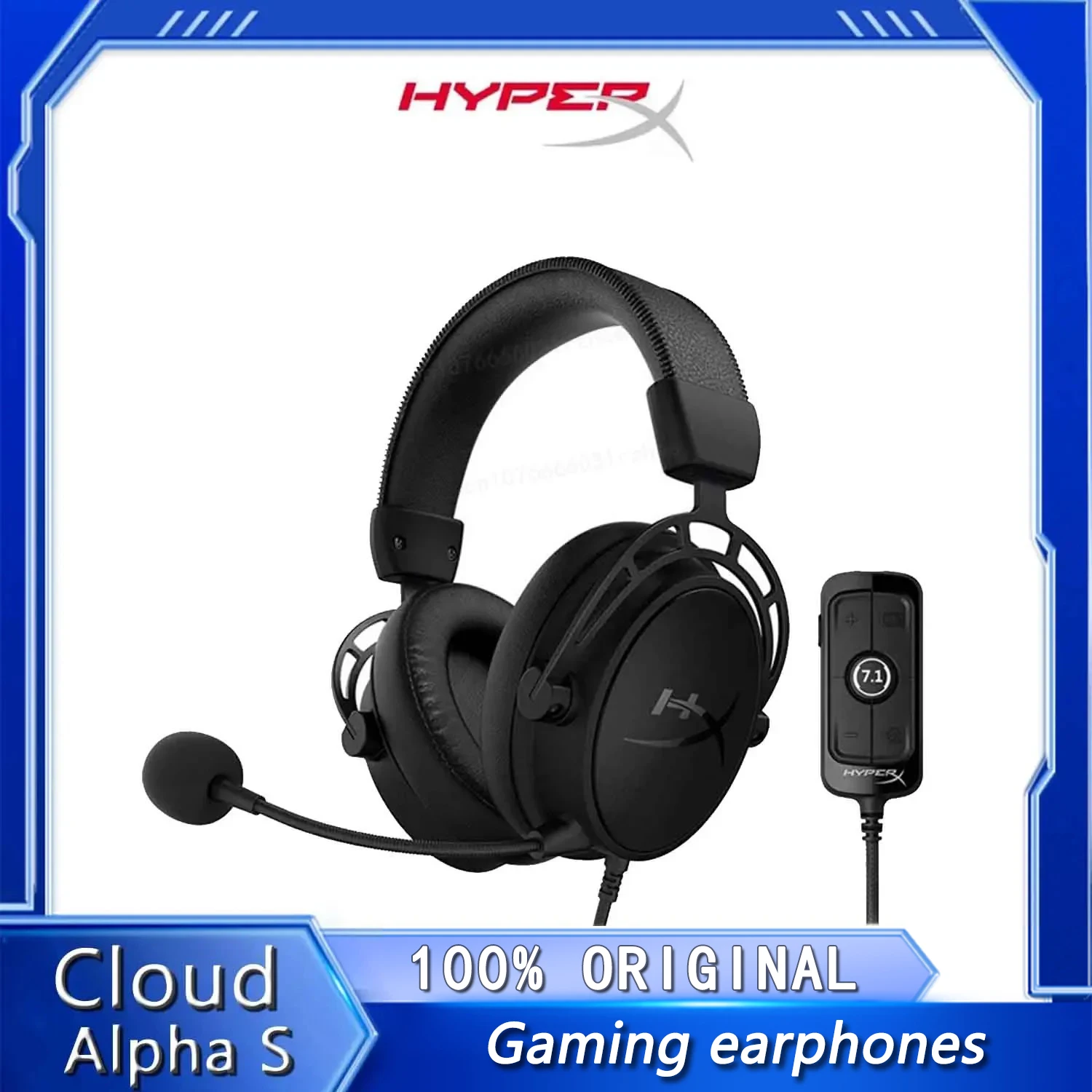 Оригинальная гарнитура HyperX Cloud Alpha S для киберспорта, 7,1 объемный звук, игровая гарнитура с микрофоном для ПК