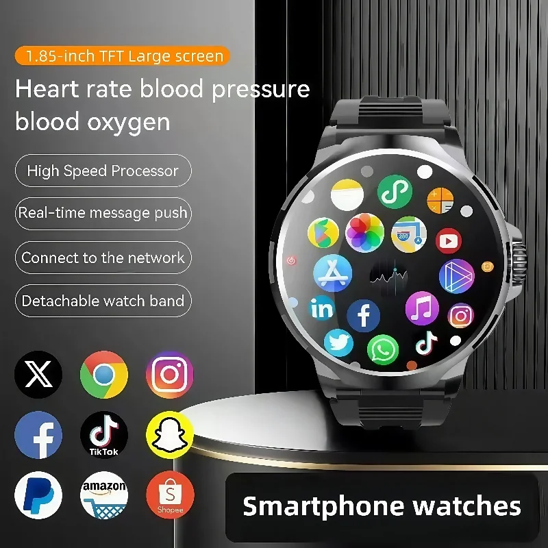 

GT100 4G Simcard Android System 180° Rotary camera IP67 Waterproof Clock GPS WIFI 128GB Rom