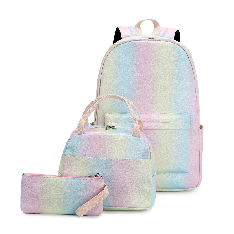 

3pc/set School Bags for Teenage Girls Kids Children Student Backpack Travel Teen Shoulder Bag Child Schoolbag New Women backpack