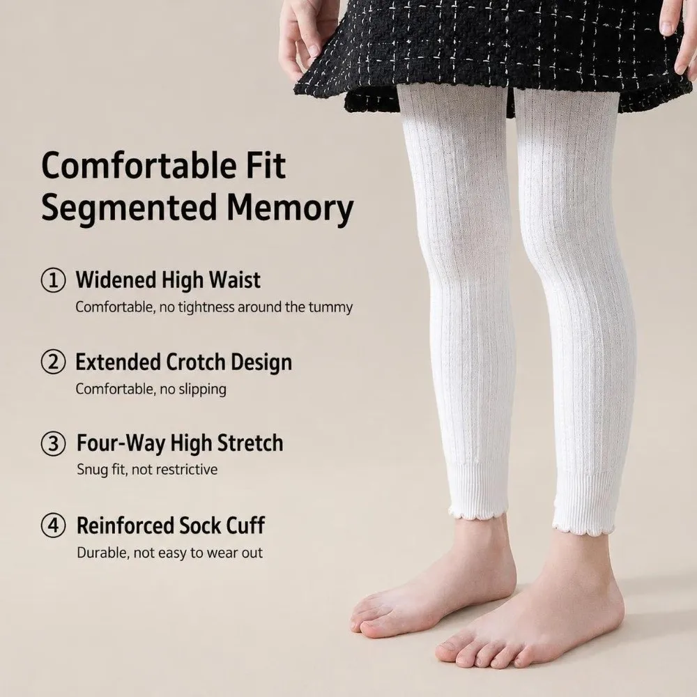 Fashion Soft Legging Cotton Tight-fitting Toddler Pantyhose Comfort Lotus Edge Newborn Long Pants Socks 1-5 Years Old