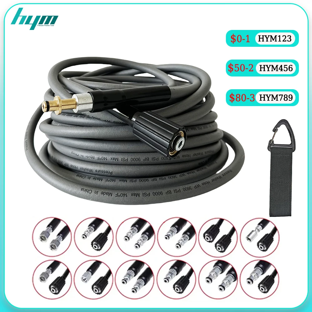 

Optional length of 0.5-30 meters Flexible Pressure Washer Hose Household Car Washing Water Hose Explosion-proof Rubber Hose