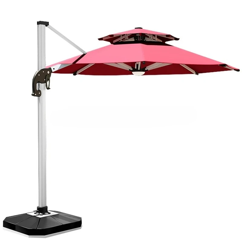 

Furniture outdoor beach patio customized golf automatic folding garden parasol big large 3m orange umbrella with wheels