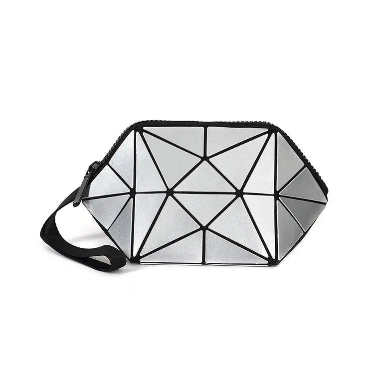 Geometric Semicircle Cosmetic Bag PU Leather Hot-Selling Women Brand New Pouch