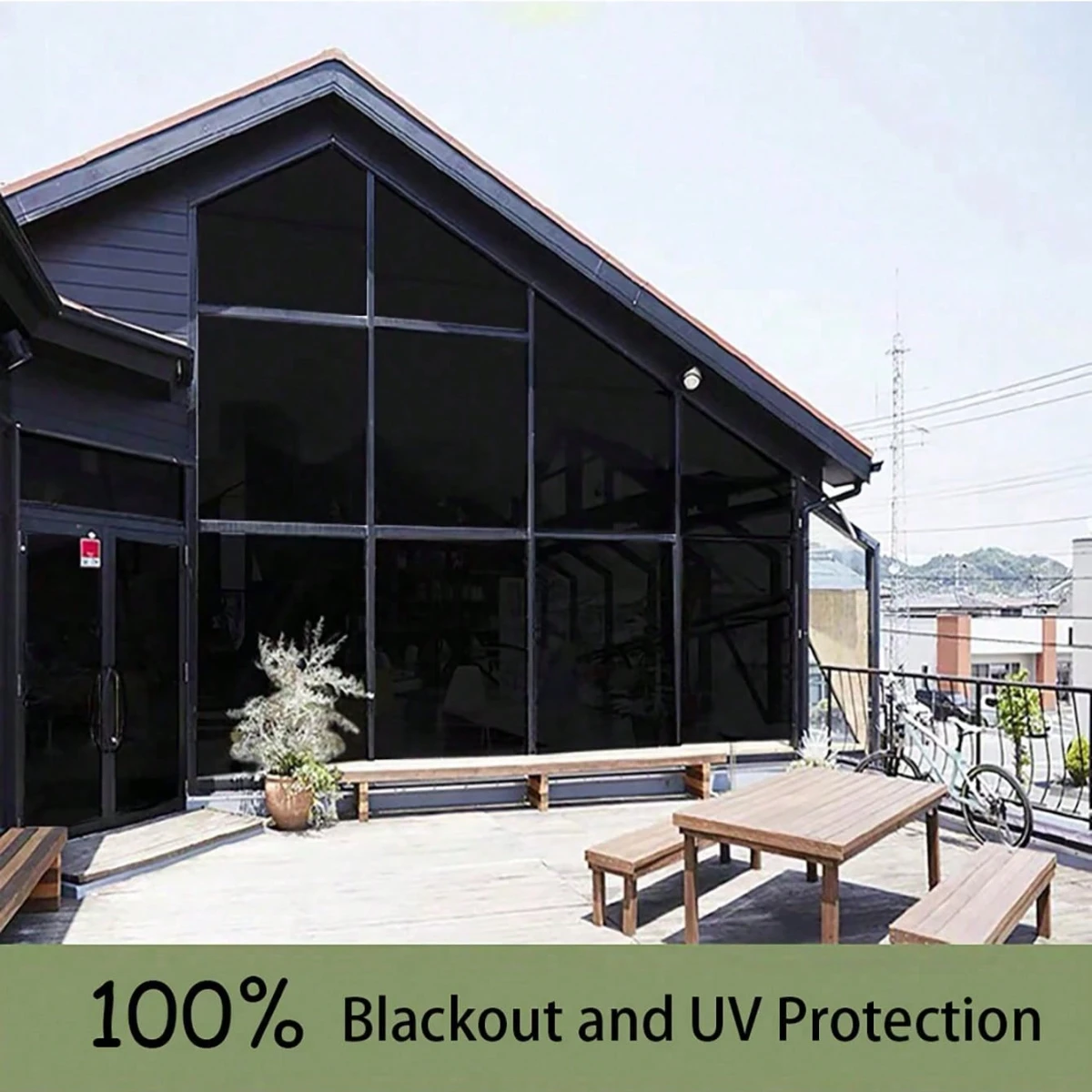 Peel and stick-100% blackout window film, glass sunscreen privacy protection film, home anti-peep modern holographic window stic