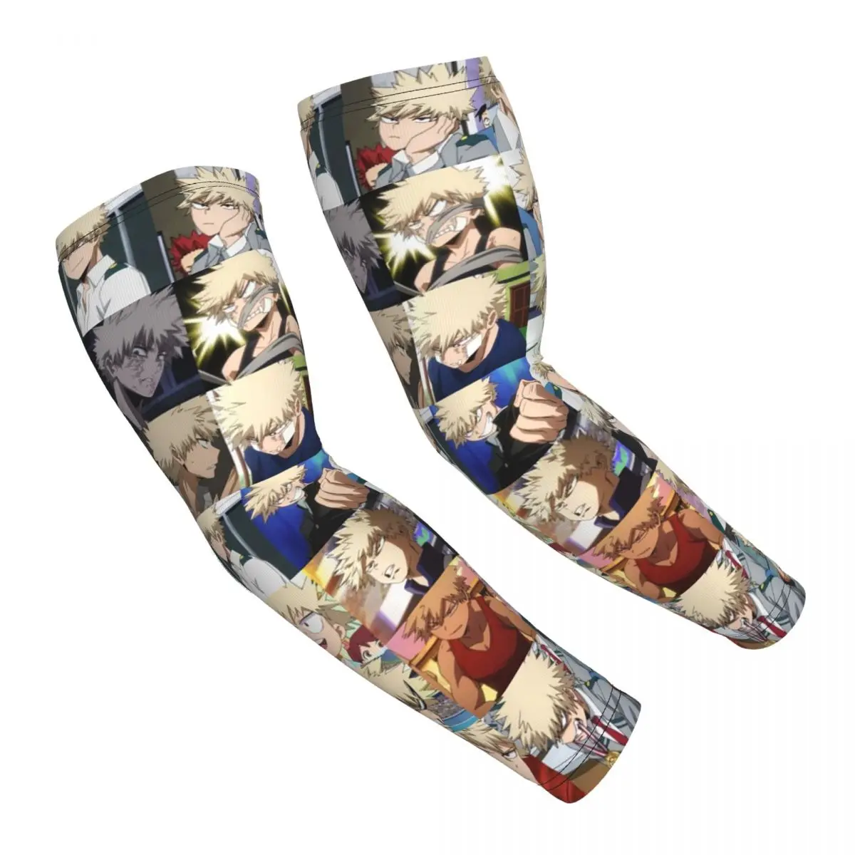 

Бакуго Кацуки, Мой Герой Академии Рукава Мужчины Женщины Защита от солнца и ультрафиолета Татуировки Прикрытие Спорт Охлаждение Велоспорт