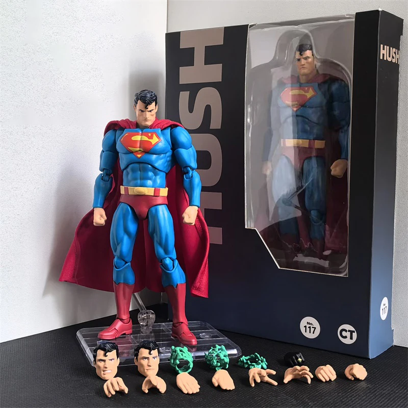 

New CT Toys Superman MAFEX 117 1/12 Superman Hush Figure Anime Action Figure Ornament PVC Statue Collectible Model Toys Gift