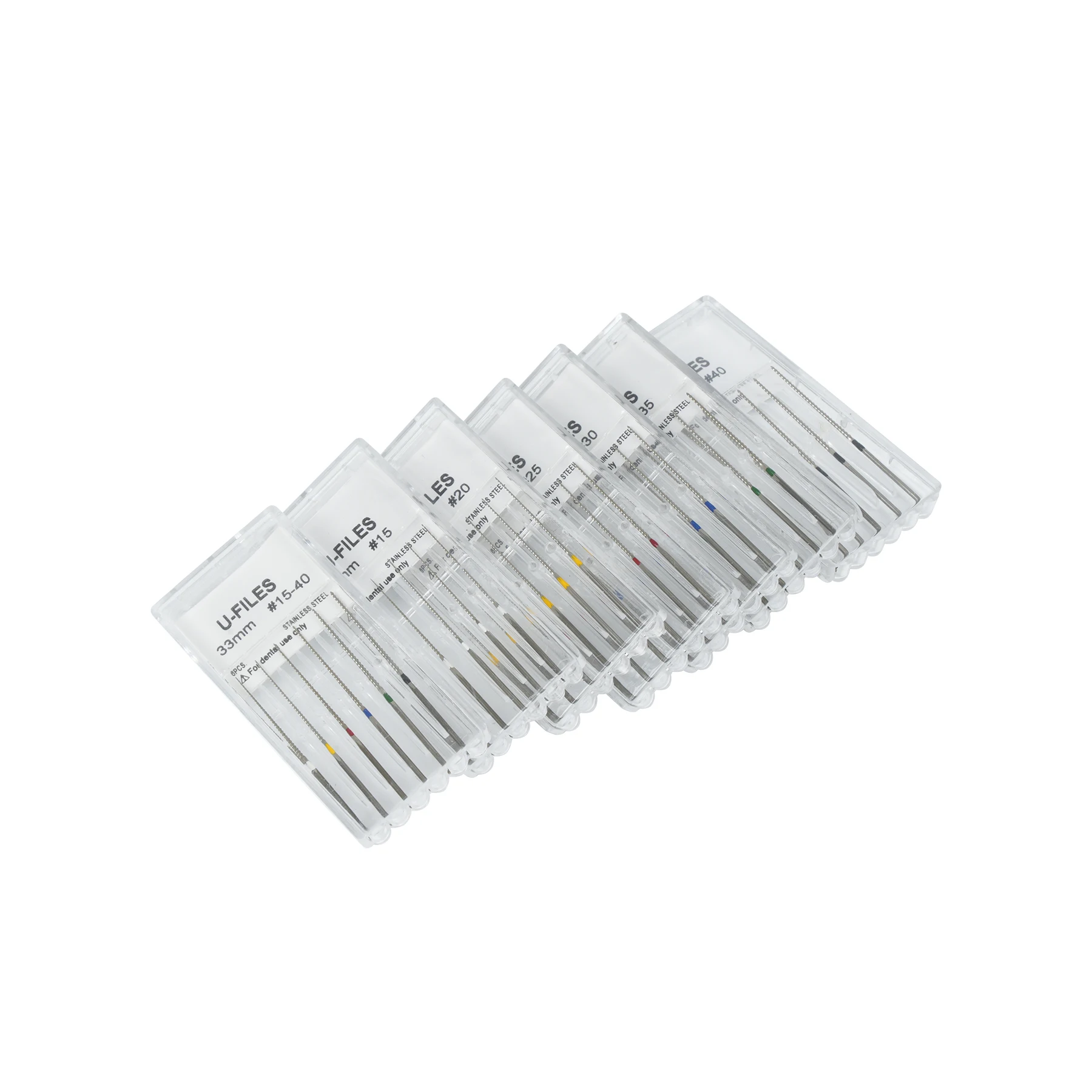 U Files Cleaning Rotary Dental Files for Ultrasonic Endodontic Root Canal Stainless Steel Root Canal Endodontic Files #15–40