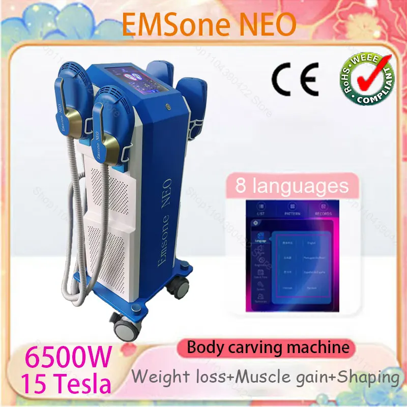 

EMS body shaping massage machine 6500W 200Hz RF muscle stimulation degreasing machine for weight loss and hip shaping EMSone NEO