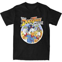 Ducktales Wooo T-Shirt Hipster T-Shirts Short Sleeves Y2K Fun Tshirt Summer Cotton O Neck Plus Size Top Tees