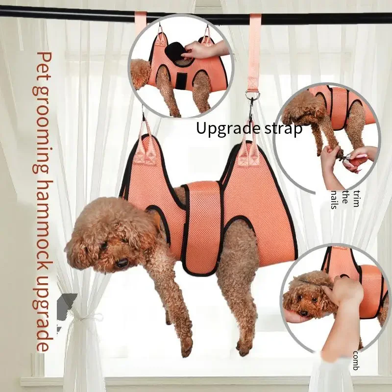 New Pet Grooming Hammock Cat Dog Nail Clipper Retainer Teddy Hook Type Feeding Medicine Anti-scratch Artifact Cat Hanging Bag