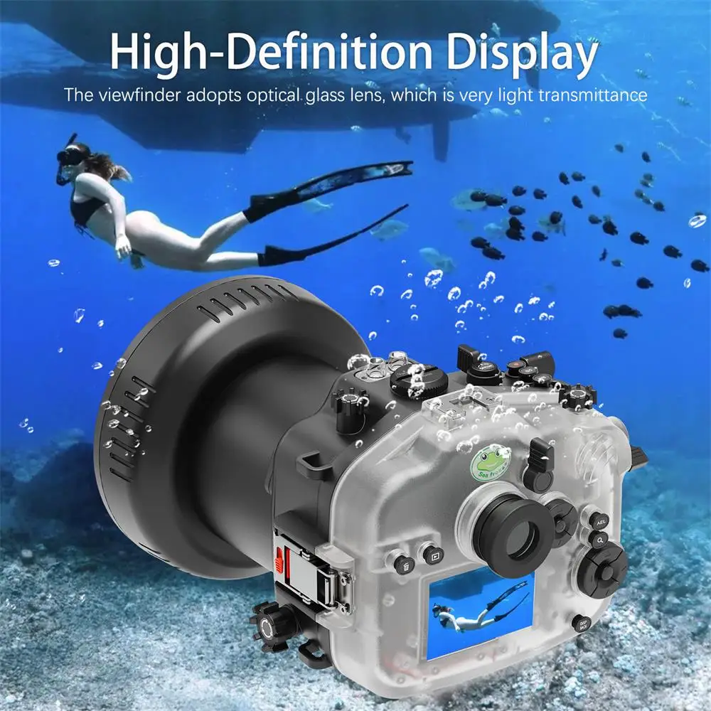 Seafrogs Aquabox Diving Housing Case With 6“ Long Flat Standard Port For FUJIFILM X-H2/X-H2S  XF 16-55  XC16-50  XF18-55 Lens